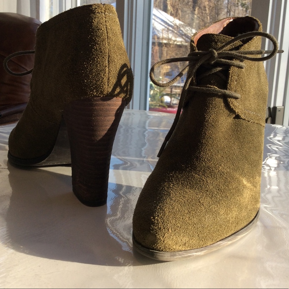 Suede Ankle Lace Up Boots